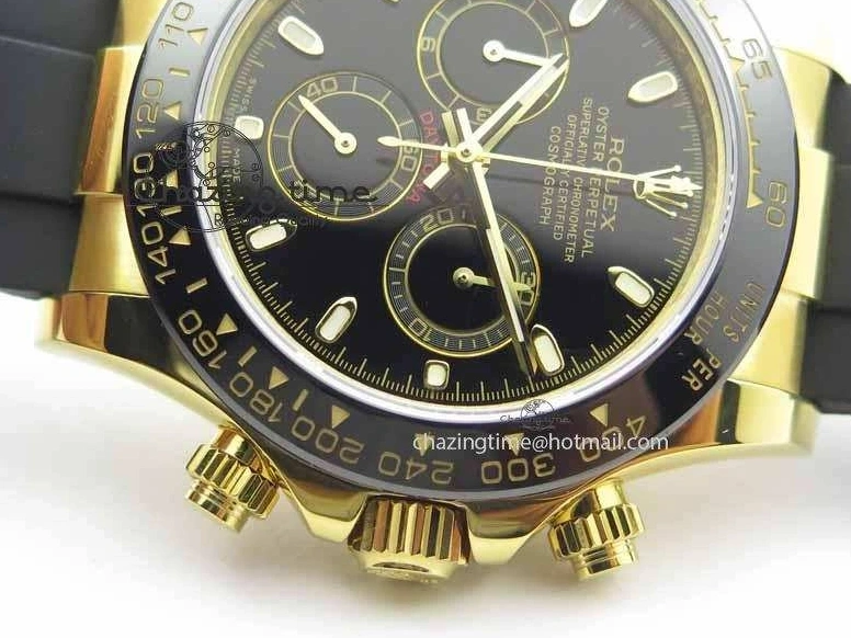 Good Copy Rolex Watches XS Best JH Strap Black 116518LN YG Edition Daytona (Free A4130 rubber Dial On strap) Rubber 3645 WeatherProof 1231